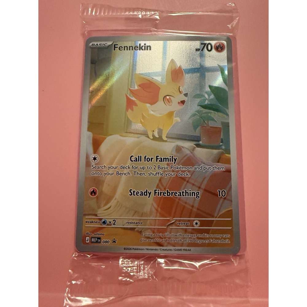 Pokémon Fennekin 080 Mega Evolution Chaos Rising Promo Card Sealed